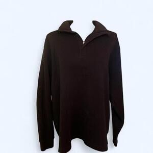 Geoffrey Beene vintage Y2K quarter zip sweatshirt Size Large